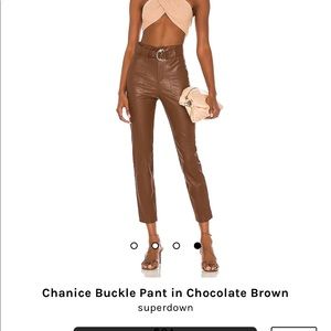 BRAND NEW Superdown Chanice buckle pant leather XS